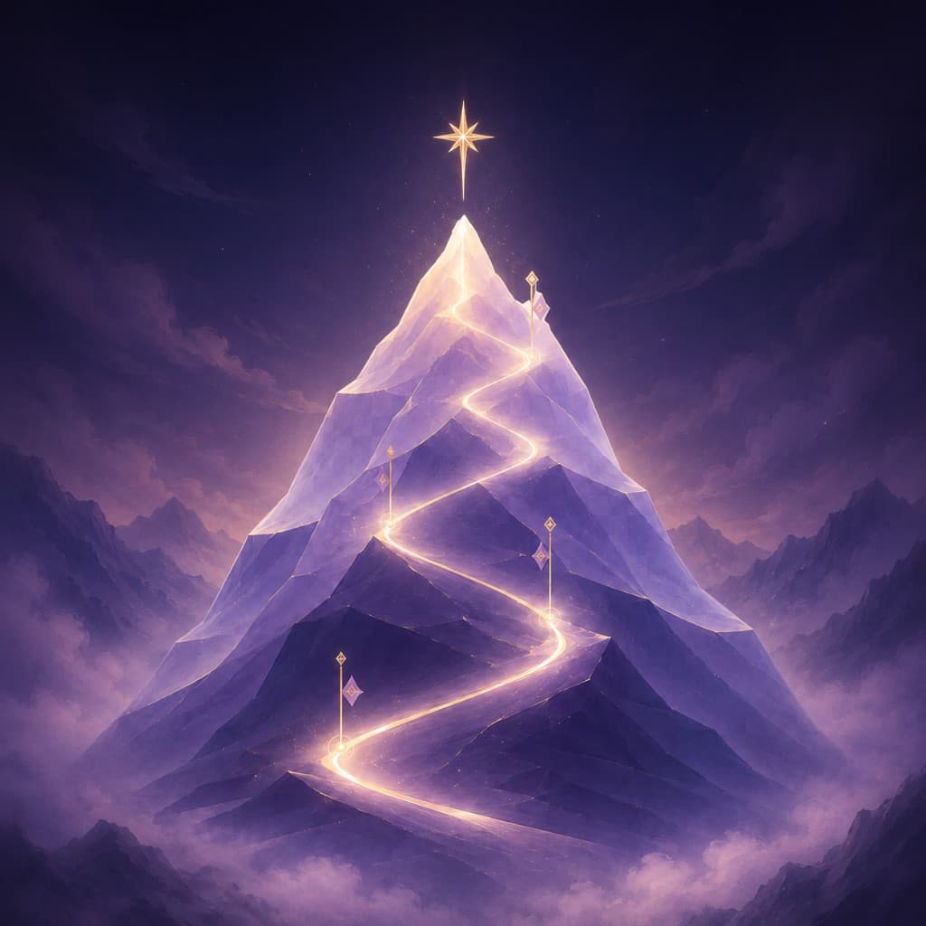 Mountain symbolic scene